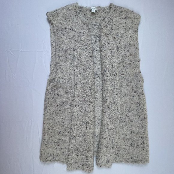 Sundance Open Front Tunic Vest Large Boucle Knit Made‎ in Italy Coastals Secrets - Picture 1 of 12